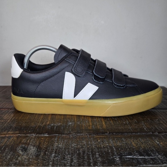 Veja Recife Womens SizeTriple Strap Low Top Casual Shoes Black